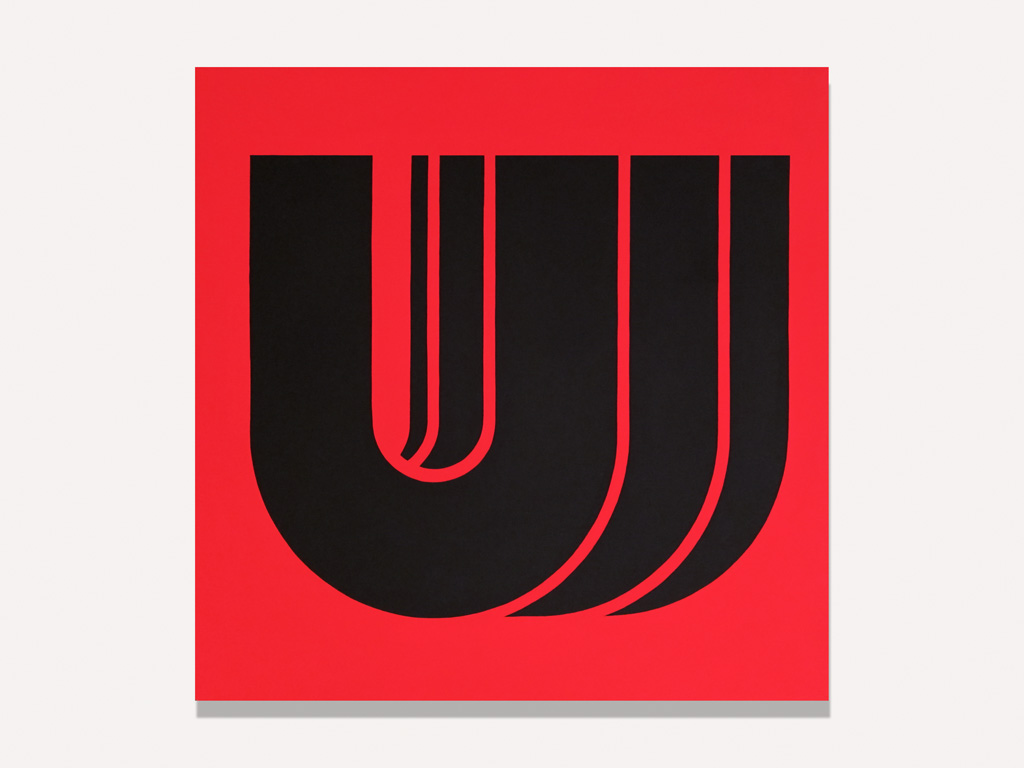 Claude Closky, ‘U,’ 1987, acrylic on canvas, 115 x 115 cm.